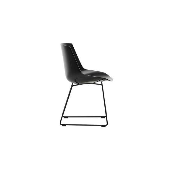 Chaise Chaises et fauteuils Flow en Plastique, Polycarbonate – Couleur Noir – 58 x 53 x 80.5 cm – Designer Jean-Marie Massaud
