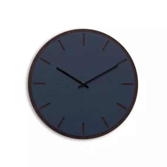 Horloge murale en linoléum bleu D38cm