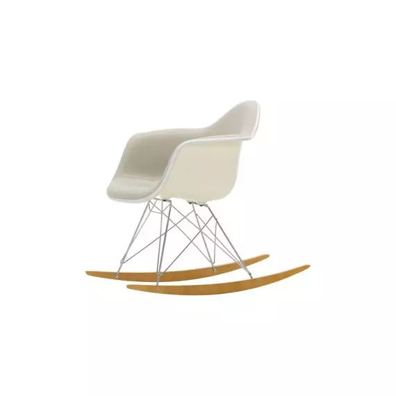 Rocking chair Eames Plastic Armchair en Tissu, Érable massif – Couleur Gris – 63 x 82.91 x 76 cm – Designer Charles & Ray Eames