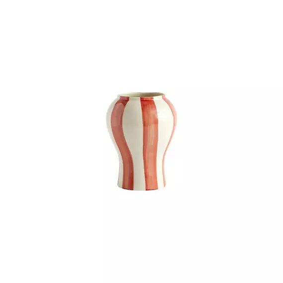 Vase Sobremesa en Céramique, Grès émaillé – Couleur Rouge – 19 x 19 x 22 cm – Designer Laila Gohar