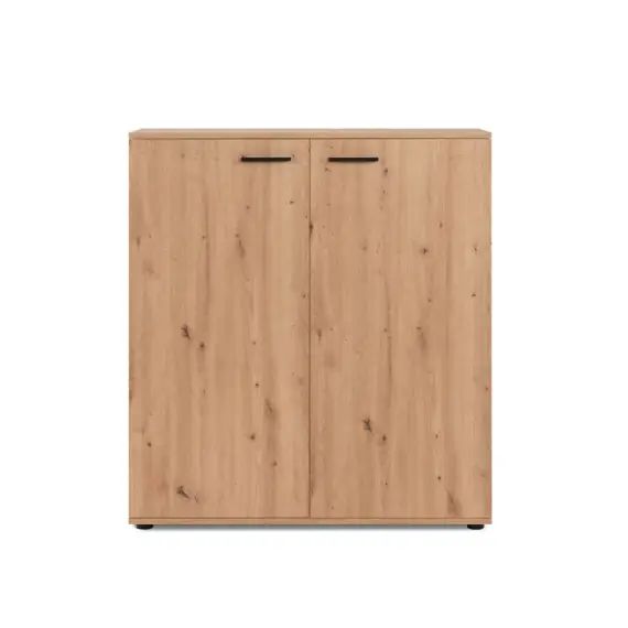 Meuble à chaussures 2 portes 8 étagères – L100 cm – Marron