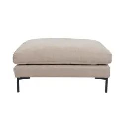 Pouf en tissu beige