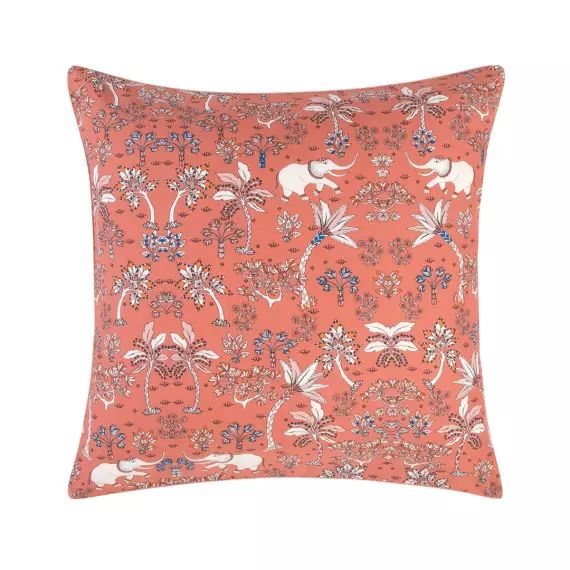 Taie d&rsquo;oreiller en satin de coton lavé a motif 65 x 65 cm