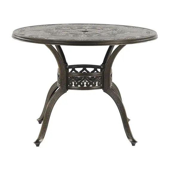 Table de jardin 4 personnes en aluminium marron