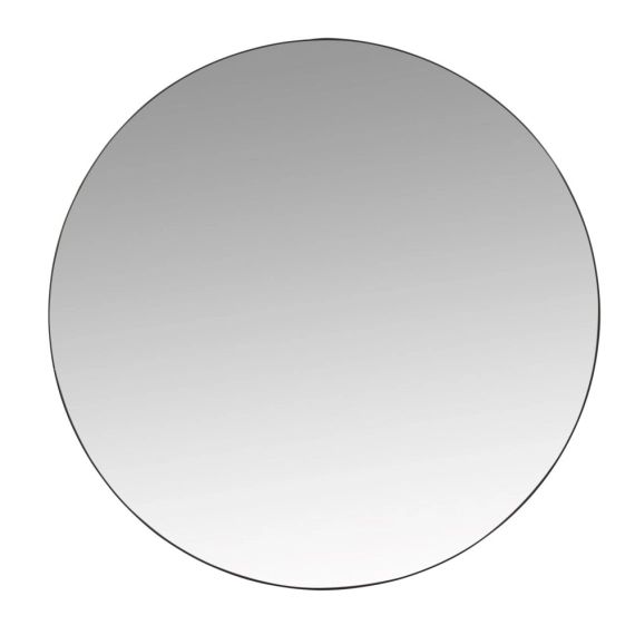 Miroir rond en métal noir D70
