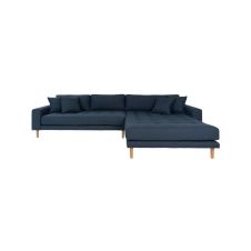 Canapé d’angle droit 4 places en tissu bleu