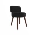 image de fauteuils scandinave Petit fauteuil en velours noir