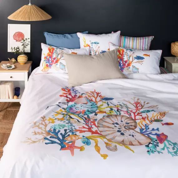 Housse de couette réversible percale de coton – Imprimé