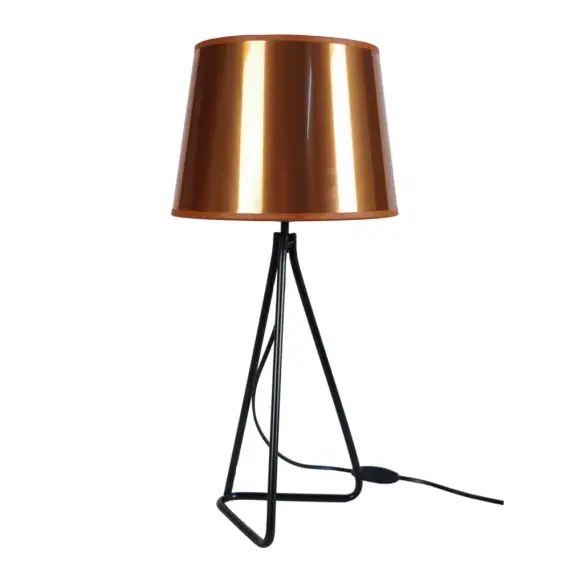 Lampe de chevet métal noir et cuivre