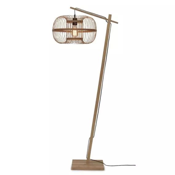 Lampadaire bambou abat-jour bambou naturel, h. 150cm