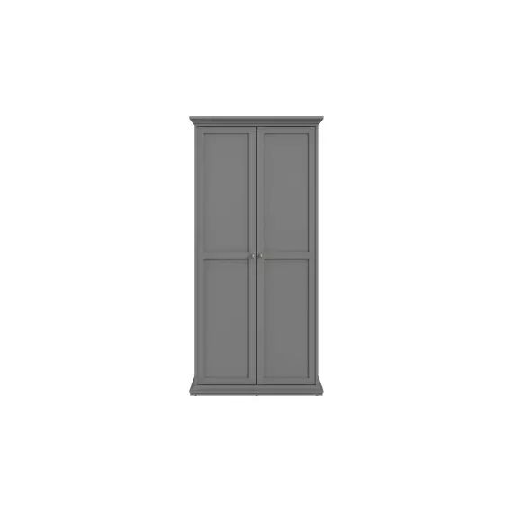 Armoire 2 portes battantes HARLINGTON coloris gris