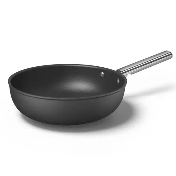 Wok   30cm  en aluminium  noir