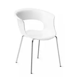 Chaise design en plastique blanc