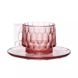 Tasse à café Jellies Family en Plastique, Technopolymère thermoplastique – Couleur Rose – 19.83 x 19.83 x 5.5 cm – Designer Patricia Urquiola