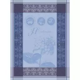 Torchon  pur coton bleu 56×77