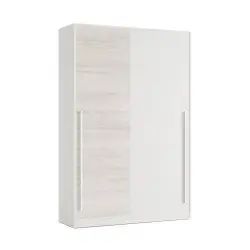 Armoire 2 portes effet bois blanc