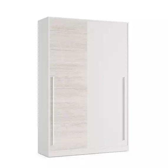 Armoire 2 portes effet bois blanc