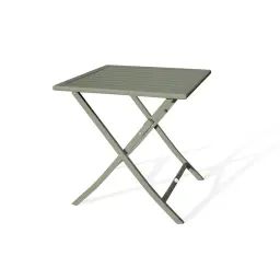 Table de jardin pliante en aluminium kaki