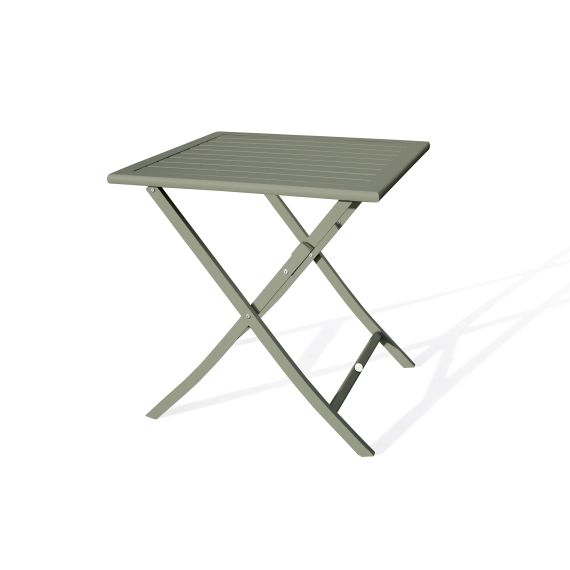 Table de jardin pliante en aluminium kaki