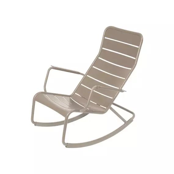 Rocking chair Luxembourg en Métal, Aluminium laqué – Couleur Beige – 50 x 50 x 99 cm – Designer Frédéric Sofia