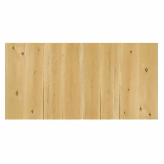 Tête de lit lames verticales en bois couleur olivier 80x60cm