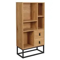 Bibliothèque  aspect bois et pieds métal