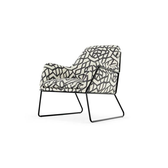 Frame, fauteuil, imprimé brésilien noir et blanc