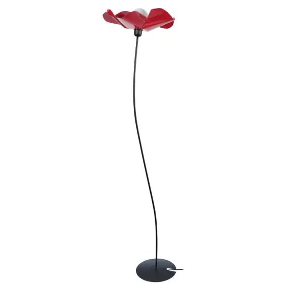 Lampadaire métal noir et rouge