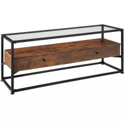 Buffet bas Style Industriel Bois foncé industriel, rustique