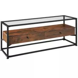 Buffet bas Style Industriel Bois foncé industriel, rustique