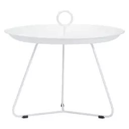 Table basse Eyelet en Métal, Métal laqué époxy – Couleur Blanc – 73.8 x 73.8 x 43.5 cm – Designer Henrik  Pedersen