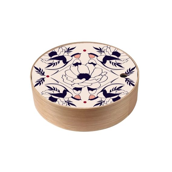 Boite de rangement en bois m  hirondelles