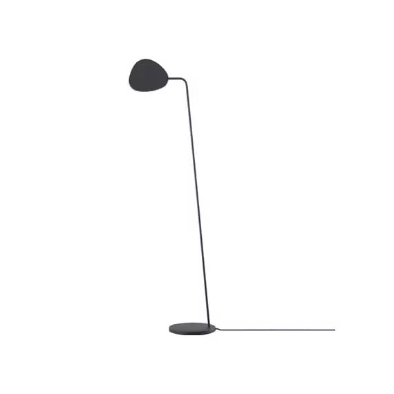 Lampadaire Leaf en Métal, Aluminium – Couleur Noir – 18.5 x 15.5 x 118 cm – Designer Broberg & Ridderstrale