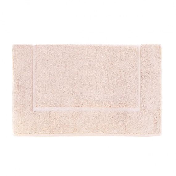 Tapis de bain uni en coton rose Sorbet 60×60