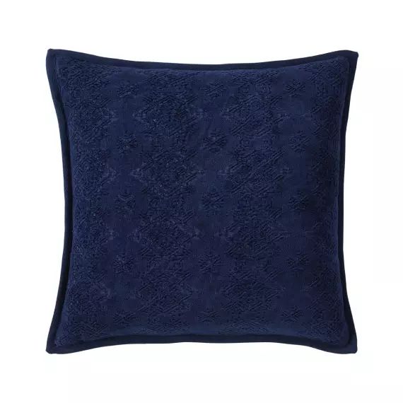 Housse de coussin Coton viscose Indigo 56 x 56 cm