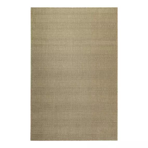 Tapis interieur/exterieur beige sable avec motif 160×225