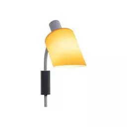 Applique avec prise La lampe de bureau en Verre, Acier – Couleur Jaune – 22 x 10 x 29 cm – Designer Charlotte Perriand