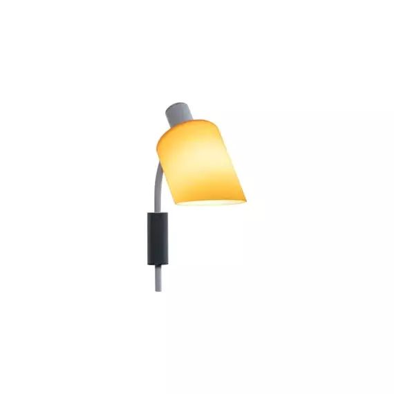 Applique avec prise La lampe de bureau en Verre, Acier – Couleur Jaune – 22 x 10 x 29 cm – Designer Charlotte Perriand