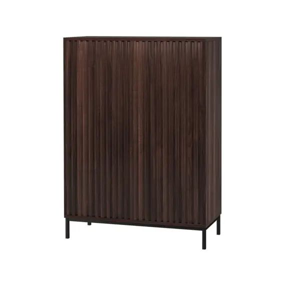 Buffet 2 portes en panneaux de particules noyer