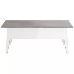 Table basse relevante Level coloris blanc/béton LEVEL