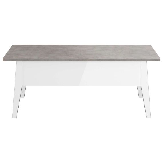 Table basse relevante Level coloris blanc/béton LEVEL
