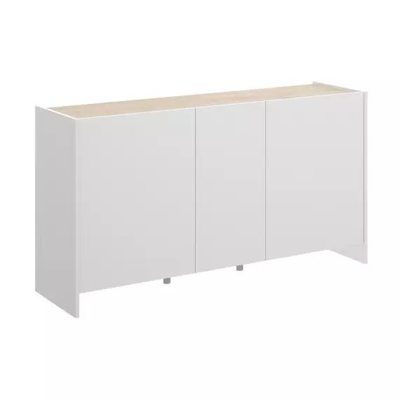 Buffet effet bois chêne et blanc