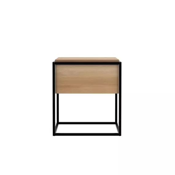 Table de chevet Monolit en Bois, Chêne massif certfié FSC – Couleur Bois naturel – 54.51 x 54.51 x 51 cm – Designer Sascha  Sartory