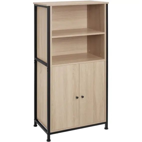 Buffet style industriel Bois clair industriel, Chêne Sonoma