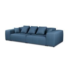 Canapé 3 places en tissu structuré bleu foncé