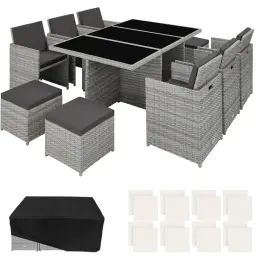 Salon de jardin NEW YORK 10 places avec 2 sets de housses
