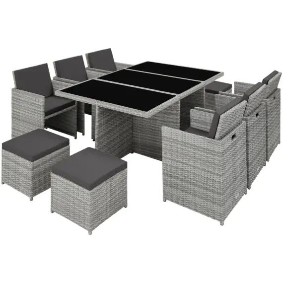 Salon de jardin NEW YORK 10 places avec 2 sets de housses