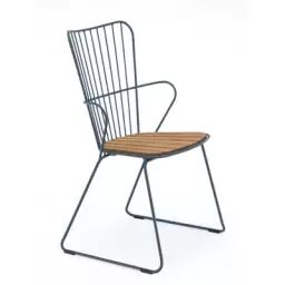 Fauteuil Paon en Métal, Bambou – Couleur Bleu – 55 x 71.14 x 90 cm – Designer Henrik  Pedersen