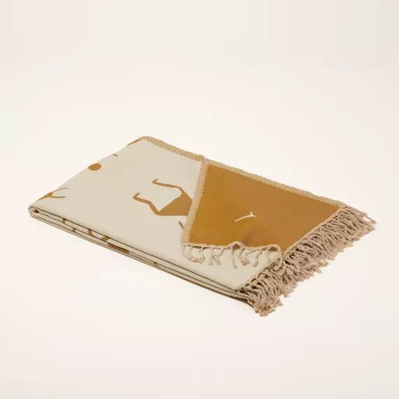 Plaid KANOUR ecru et bronze