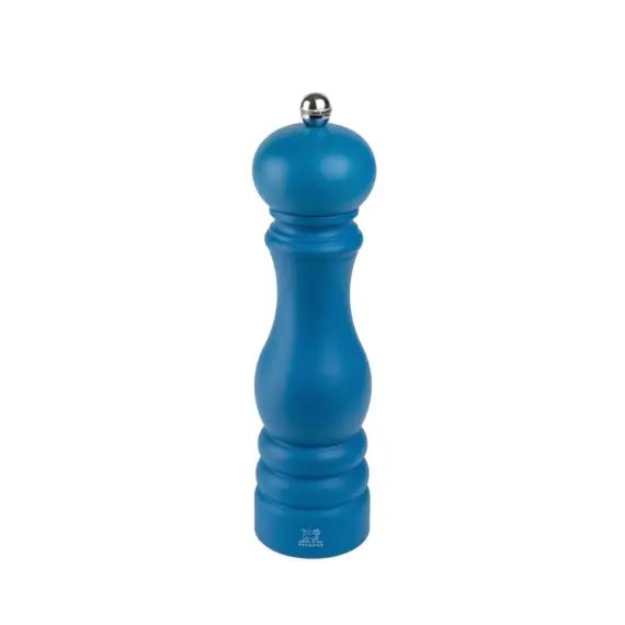 Moulin à poivre manuel en bois couleur bleu pétrole 22 cm